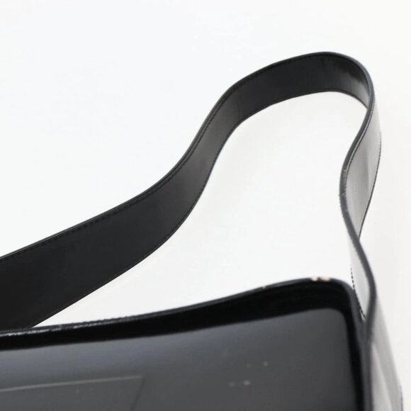 GUCCI Shoulder Bag Enamel Black Silver 001 3031 Auth 143306 - Picture 10 of 16